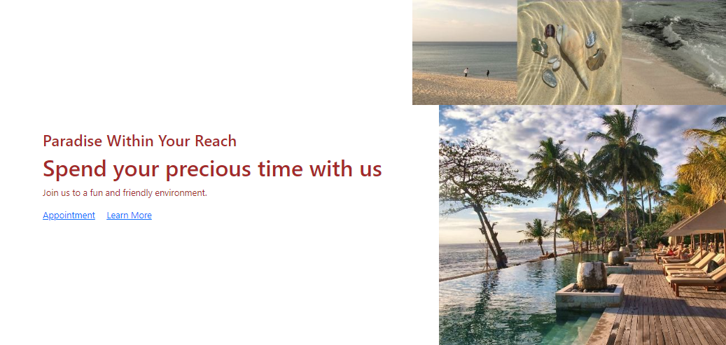 Beach Website Design